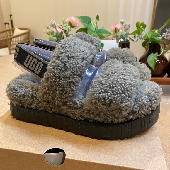 UGG Shoes - UGG oh Fluffita sandals shoes fluffy sterling slingback burnt olive